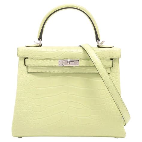 Hermes Kelly Retourne 25 Jaune Bourgeon Matte 